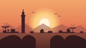Things to do in Marrakech skyline at sunset with minaret and medina rooftops