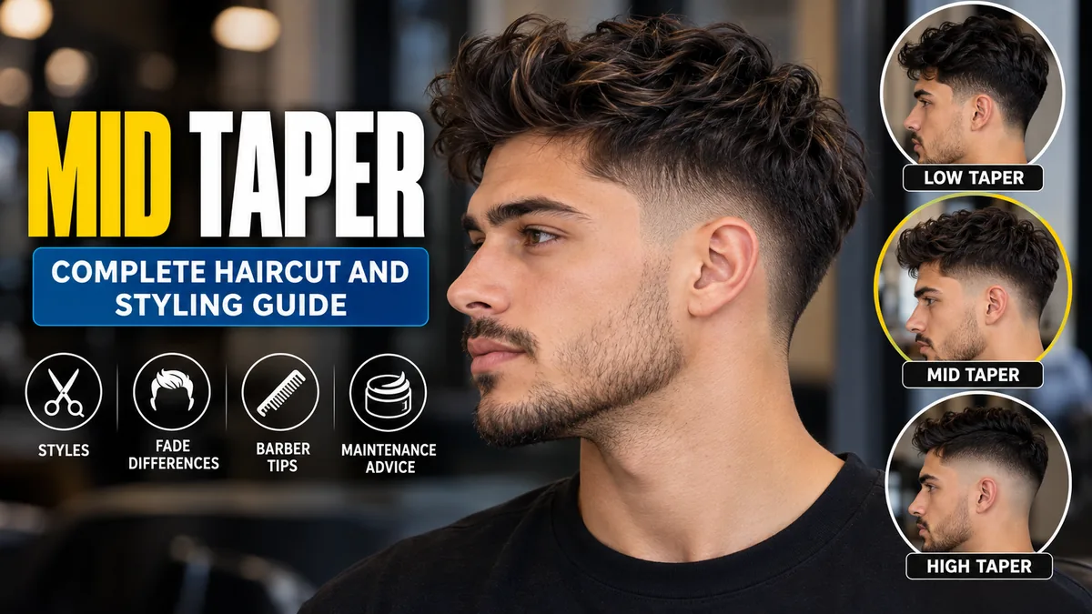 Mid Taper: Haircut Styles, Fade Differences & Guide