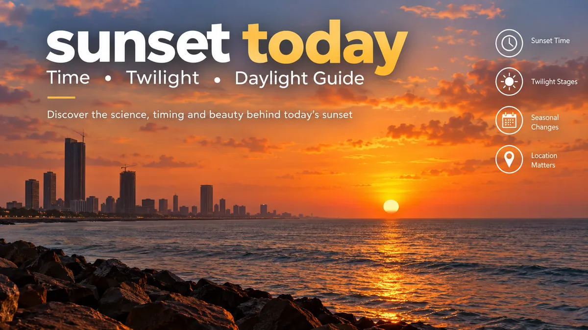 sunset today: Time, Twilight & Daylight Guide