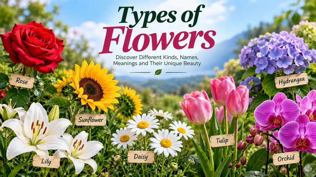 Types of Flowers: 40 Popular Varieties Explained