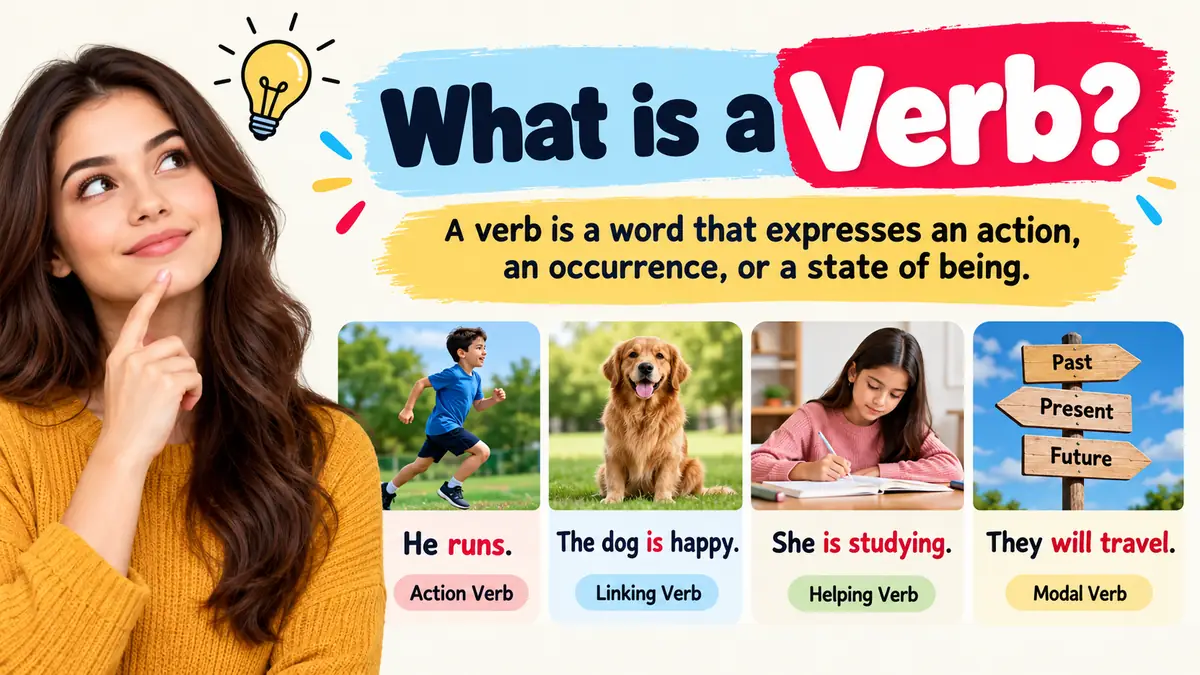 what is a verb? Definition, Types, and Examples